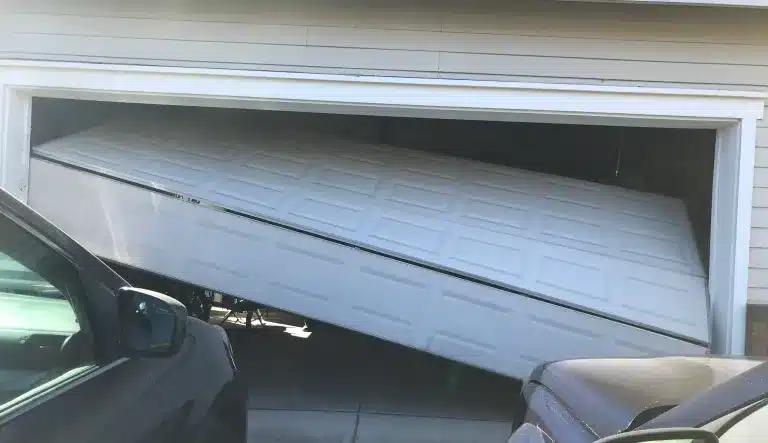 garage door off track