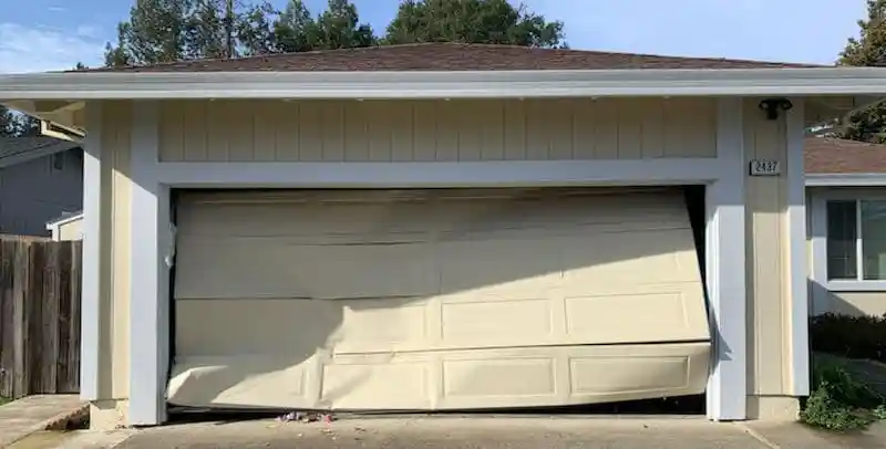 garage door off track